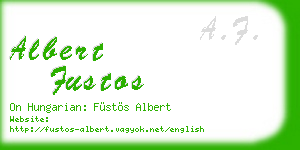 albert fustos business card