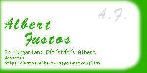 albert fustos business card